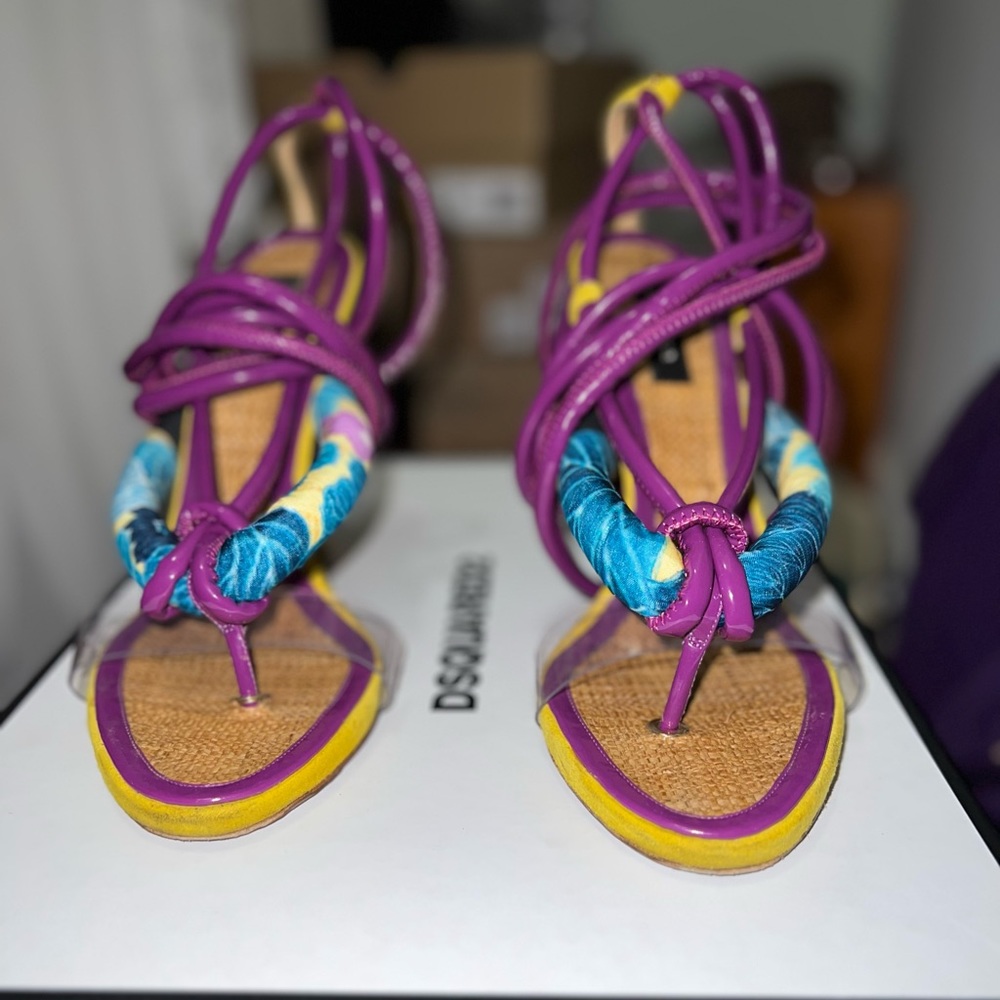 DSQUARED2 Bungy Satin Sandal 120mm